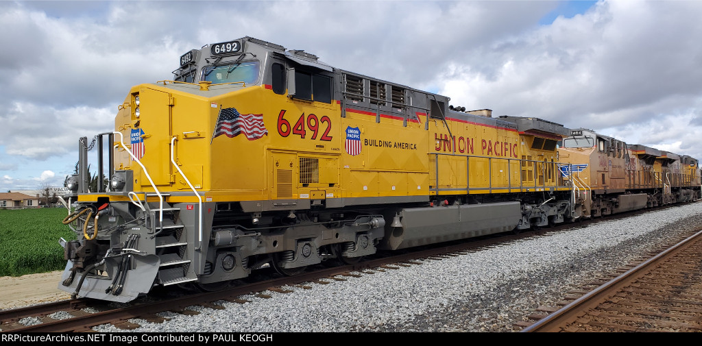 Conductor Side of UP 6492 and Her New UP Paint Scheme